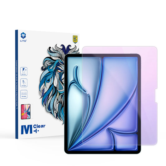 Skärmskydd Anti Blue Light Lito Classic för Apple iPad Air 13 (2026) / Pro 13 (2025), Härdat Glas, Fulllim, 2.5D