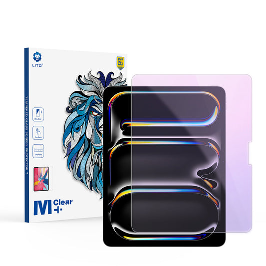 Skärmskydd Anti Blue Light Lito Classic för Apple iPad Pro 13 (2024), Härdat glas, Full lim, 2.5D