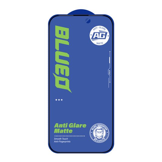Blueo Anti-Glare skärmskydd för Apple iPhone 14 Plus / 13 Pro Max, härdat glas, full lim, svart