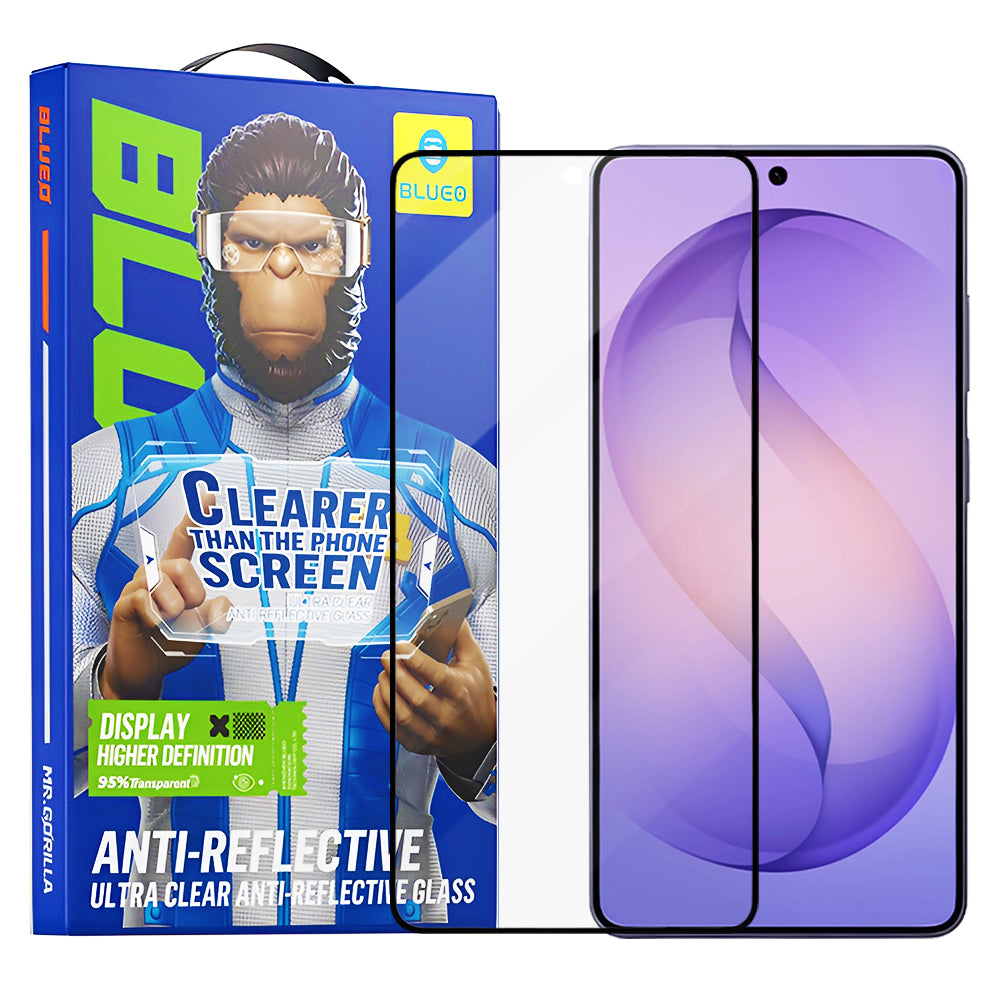 Blueo Anti-Reflective HD Screen Protector for Samsung Galaxy S26 Ultra S948, Tempered Glass, Full Glue, Black