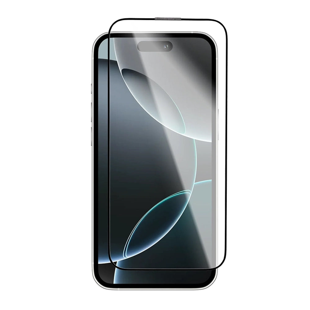 Blueo Crystal Anti-Scratch Skärmskydd för Apple iPhone 15 Pro, Härdat Glas, Fullt Lim, Svart