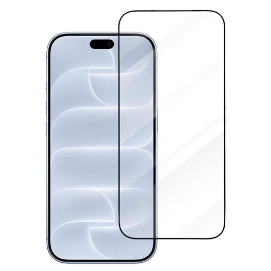 Blueo Drop Resistant skärmskydd för Apple iPhone 18 Pro / 17 Pro / 17 / 16 Pro, härdat glas, helklistrat, svart