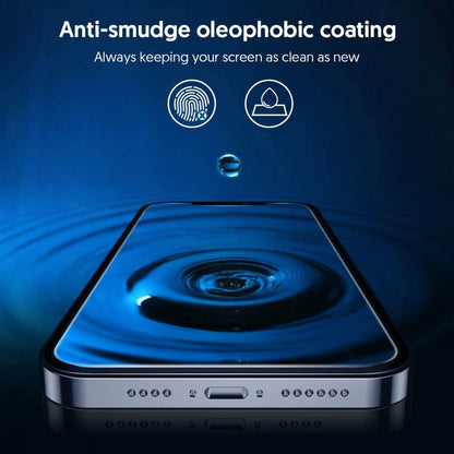 Blueo Silk HD skärmskydd för Apple iPhone 15 Pro, härdat glas, full limning, set med 5 stycken, 2.5D, svart