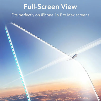 Skärmskydd ESR för Apple iPhone 17 / 16 Pro, Härdat Glas, Full Lim, Set med 3 stycken