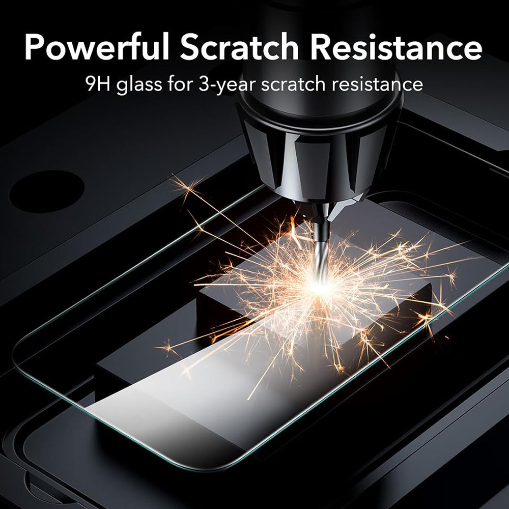 Skärmskydd ESR för Apple iPhone 17 / 16 Pro, Härdat Glas, Full Lim, Set med 3 stycken
