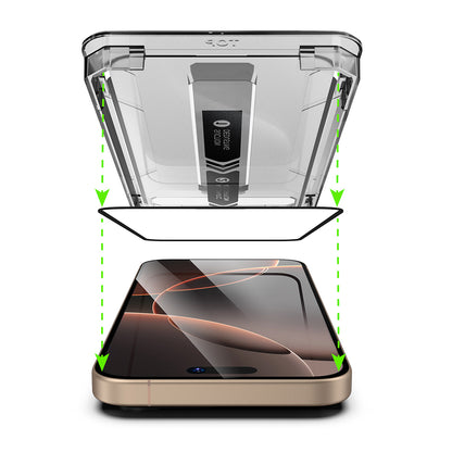 Skärmskydd Techsuit TitanGlass för Apple iPhone 17 Pro, Härdat Glas, Full Lim, Svart
