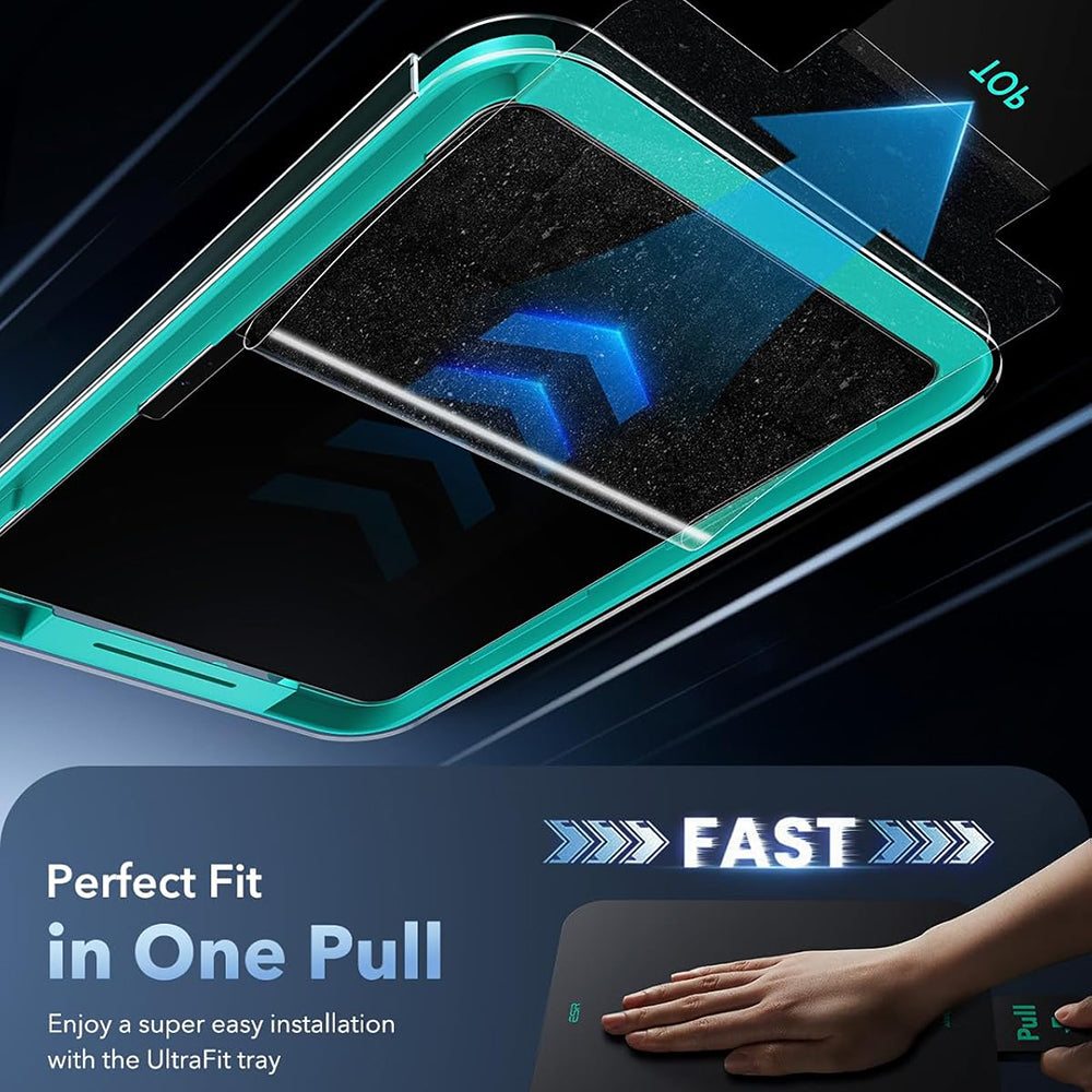 Skärmskydd ESR Armorite Paper Feel UltraFit för Apple iPad Air 11 (2026) / Air 11 (2025), Härdat Glas, Full Lim, Set med 2 stycken