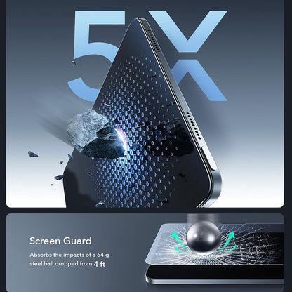 Skärmskydd ESR Armorite Paper Feel UltraFit för Apple iPad Air 11 (2026) / Air 11 (2025), Härdat Glas, Full Lim, Set med 2 stycken