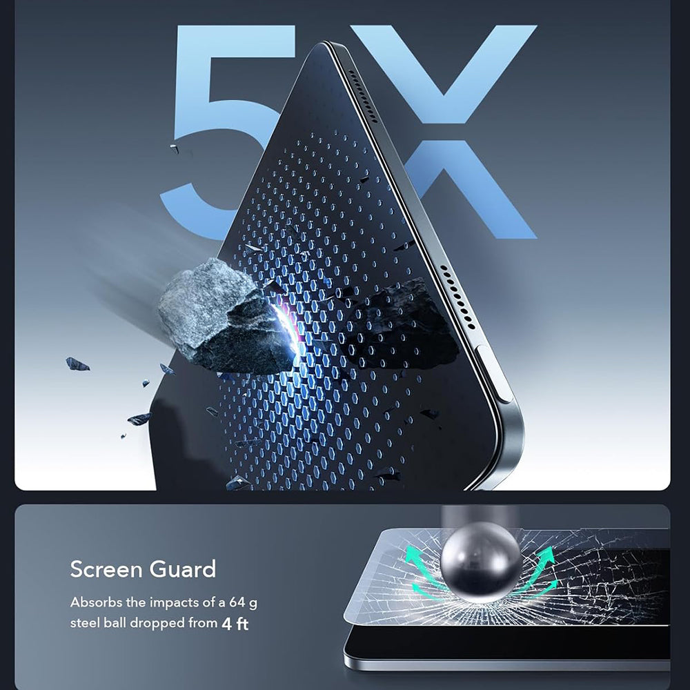 Skärmskydd ESR Armorite Paper Feel UltraFit för Apple iPad Air 13 (2026) / Air 13 (2025), Härdat Glas, Full Lim