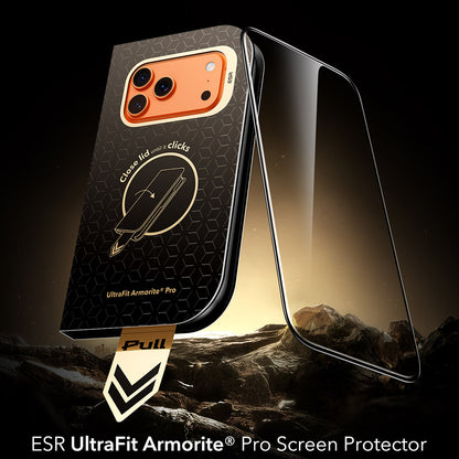 Skärmskydd ESR Armorite Pro UltraFit för Apple iPhone 18 Pro Max / 17 Pro Max, Härdat glas, Full lim, Svart