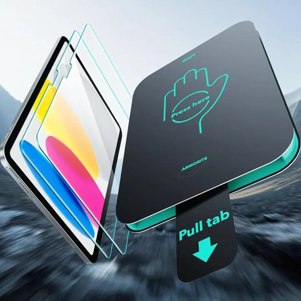 Skärmskydd ESR Armorite UltraFit för Apple iPad (2025) / (2022), Härdat Glas, Full Glue, Set med 2 stycken