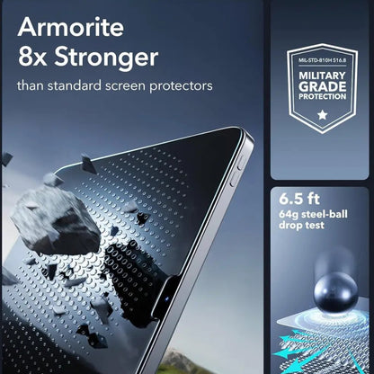 Skärmskydd ESR Armorite UltraFit för Apple iPad (2025) / (2022), Härdat Glas, Full Glue, Set med 2 stycken
