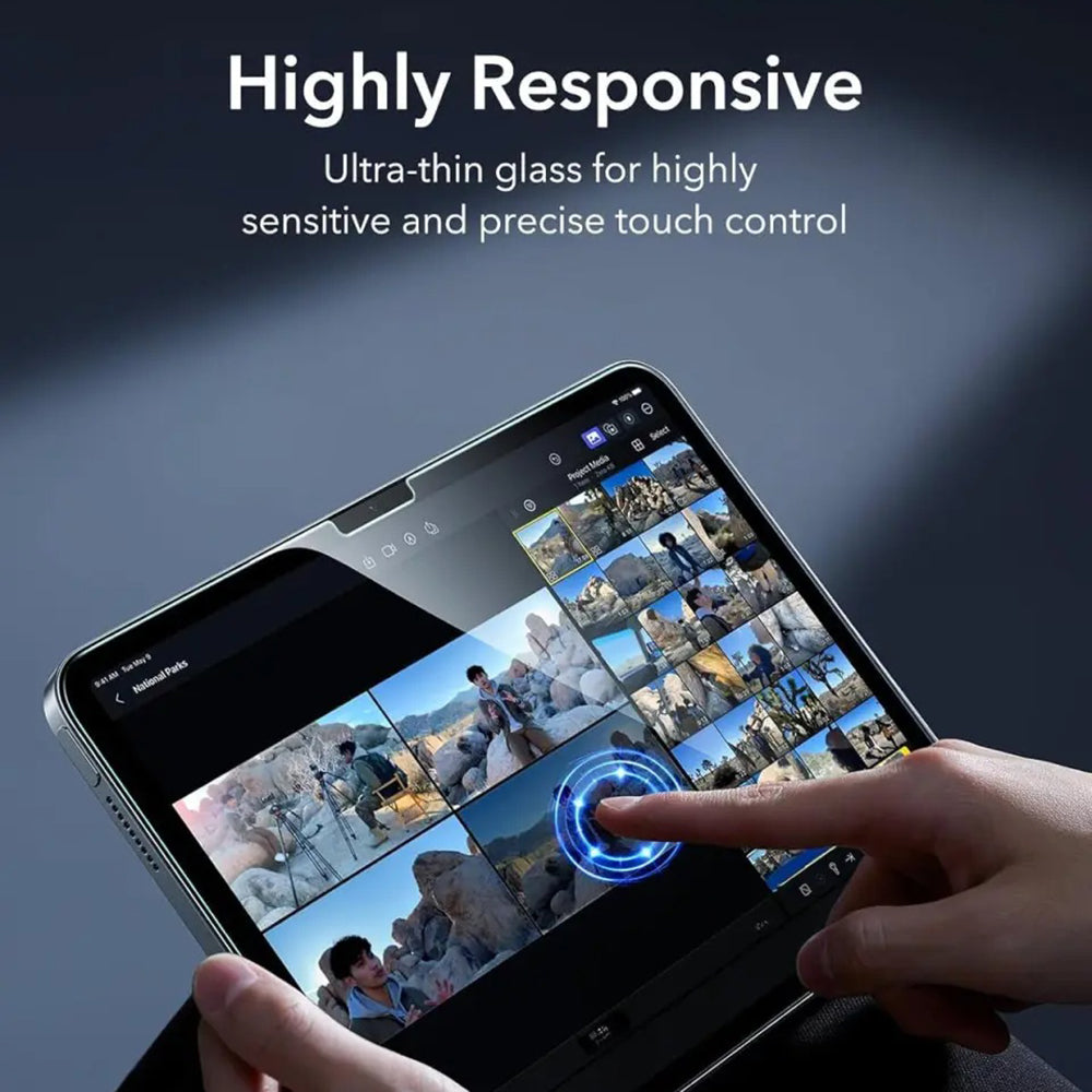 Skärmskydd ESR Armorite UltraFit för Apple iPad (2025) / (2022), Härdat Glas, Full Glue, Set med 2 stycken