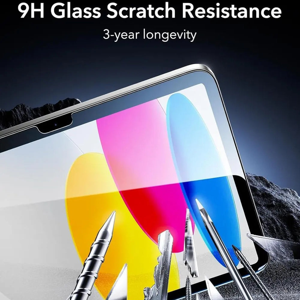 Skärmskydd ESR Armorite UltraFit för Apple iPad (2025) / (2022), Härdat Glas, Full Glue, Set med 2 stycken