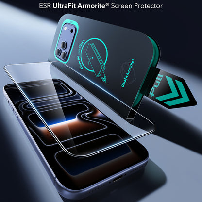 ESR Armorite UltraFit skärmskydd för Apple iPhone 18 Pro / 17 Pro, härdat glas, full lim, set med 2 stycken, svart