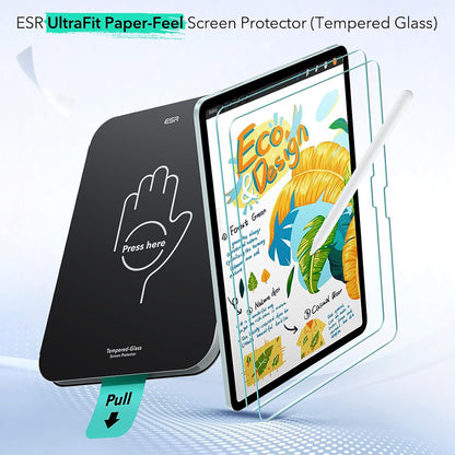 Skyddsfilm ESR Paper Feel UltraFit för Apple iPad Air 11 (2026) / Air 11 (2025), Plast, Set med 2 stycken