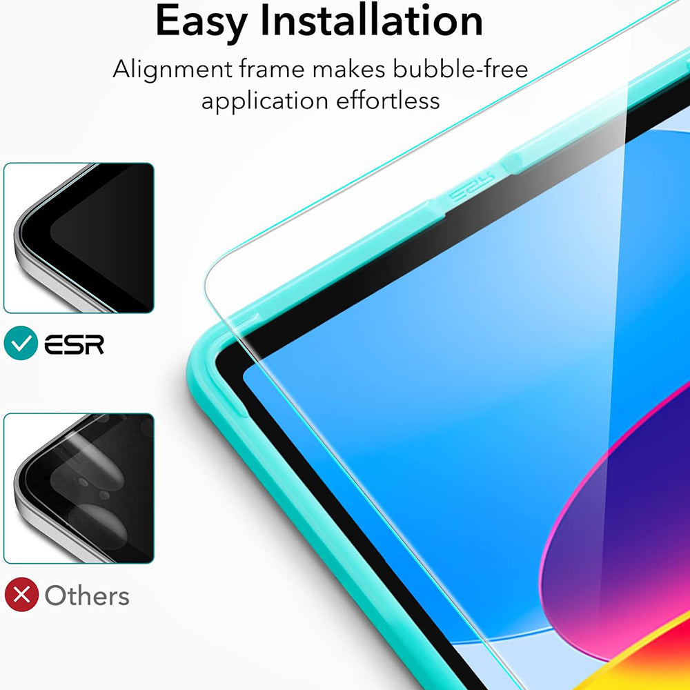 Skärmskydd ESR för Apple iPad (2025) / (2022), Härdat Glas, Full Lim, Set med 2 stycken