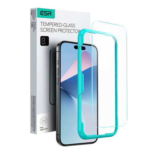 Skärmskydd ESR för Apple iPhone 16, Härdat Glas, Full Lim