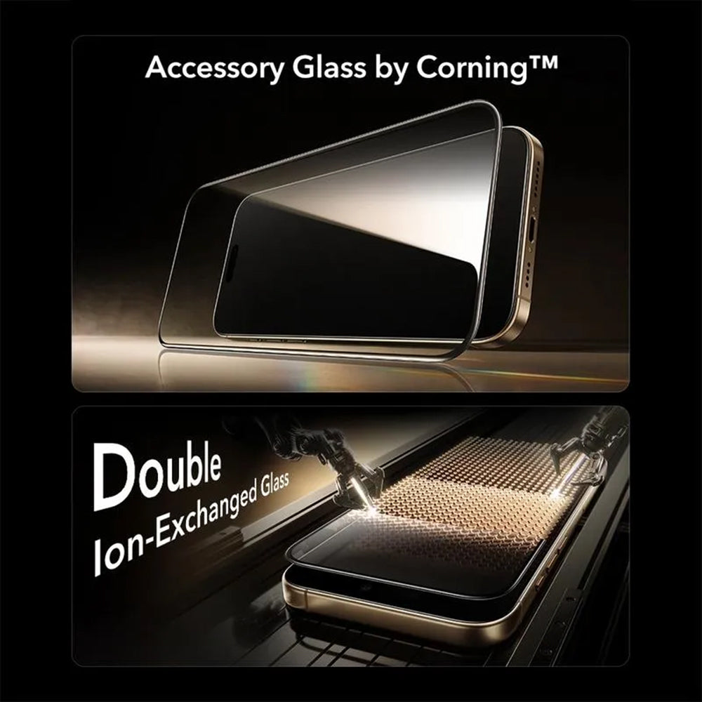 Skärmskydd ESR UltraFit Armorite Pro för Apple iPhone 17 Pro Max, Härdat Glas, Full Lim, Svart