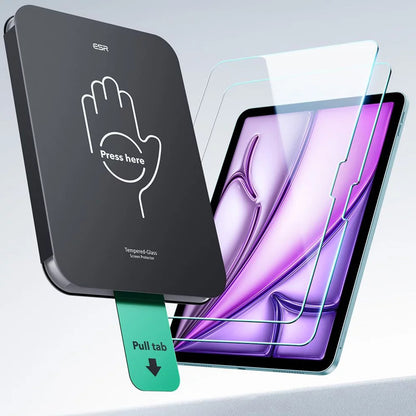 ESR UltraFit Screen Protector for Apple iPad Air 11 (2025) / Air 11 (2024), Tempered Glass, Full Glue, Set of 2 Pieces