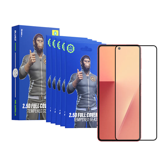 Blueo HD skyddsplast för yttre skärm för Samsung Galaxy Z Flip8 F776 / Z Flip7 F766, härdat glas, full limning, 2.5D, set om 5 stycken, svart