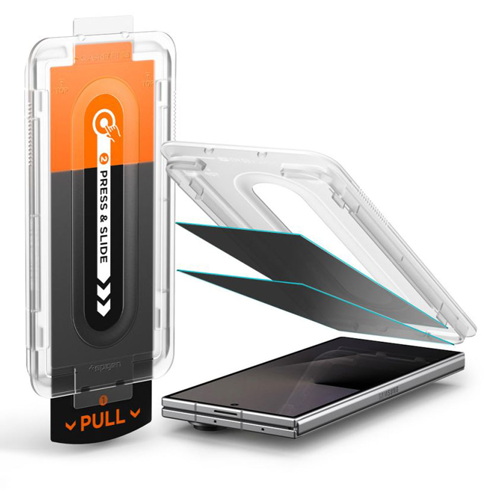 Skyddande skärmskydd Privacy Spigen GlastR EZ FIT Pro HD för Samsung Galaxy Z Fold8 Ultra F976, Härdat glas, Fullt lim, Set med 2 stycken
