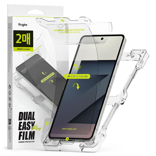 Skyddsfilm Ringke Dual Easy Pro för Samsung Galaxy Z Flip7 F766, Plast, Set med 2 stycken