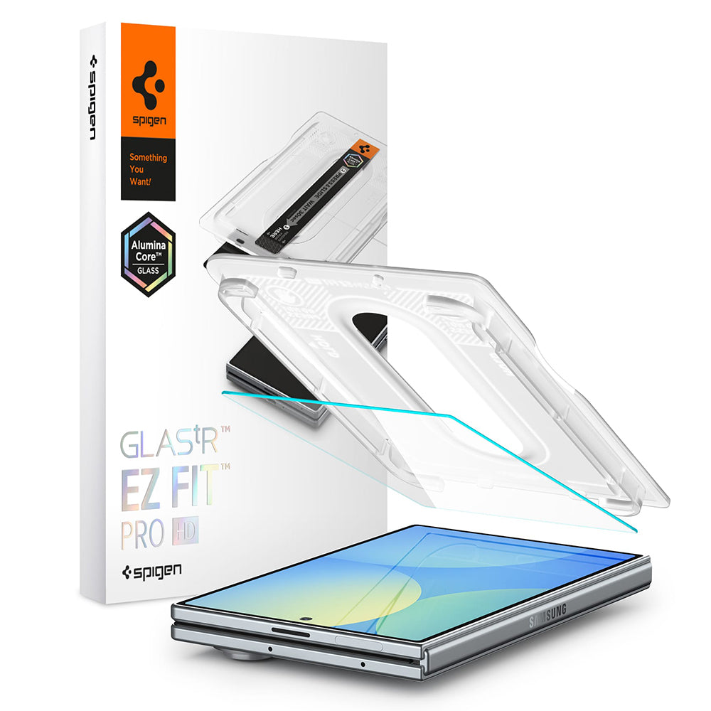 Skärmskydd för yttre skärm Spigen GlastR EZ FIT Pro HD för Samsung Galaxy Z Fold8 F971, härdat glas, full lim AGL11942