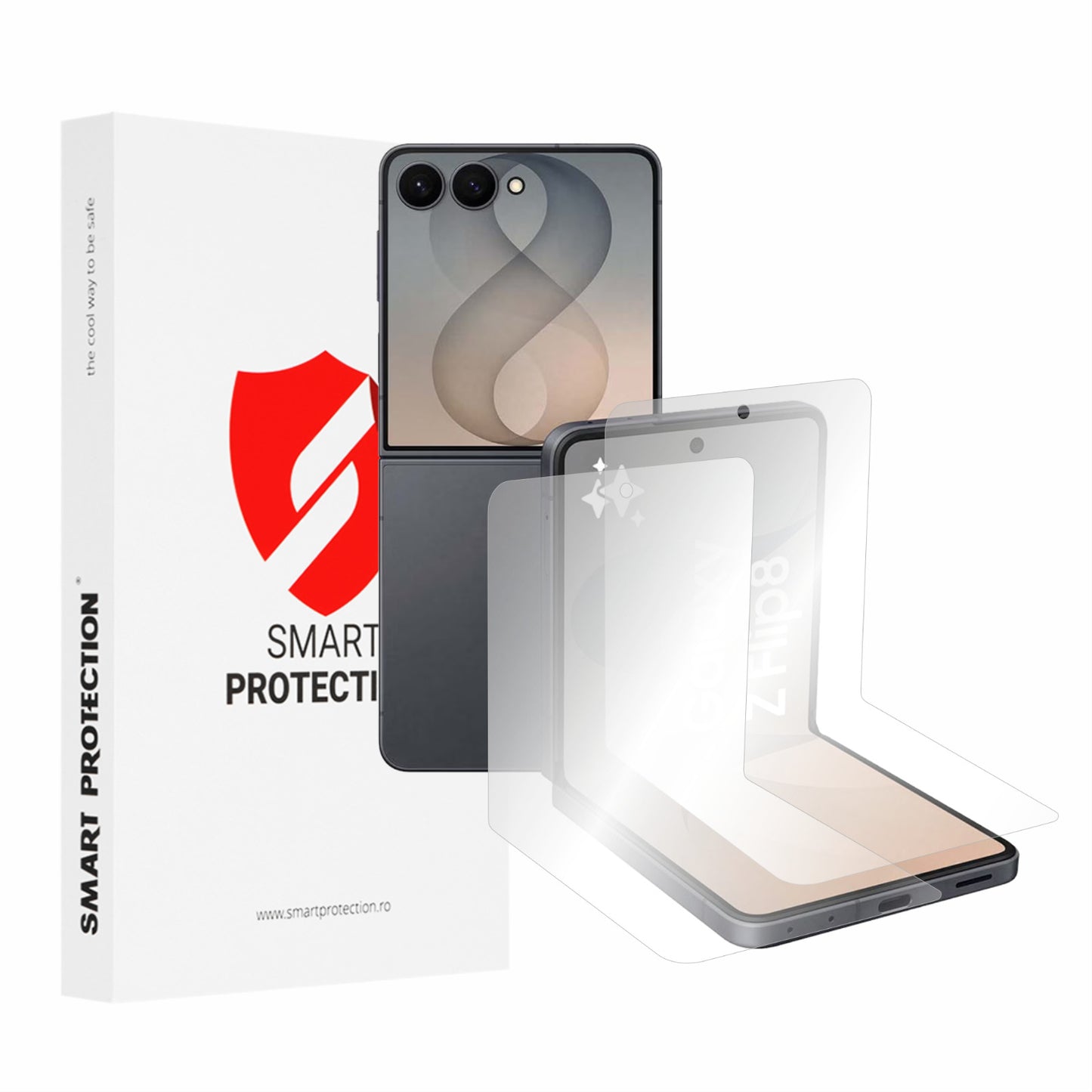 Smart Protection Premium Classic Skärmskydd för Samsung Galaxy Z Flip8 F776, Plast, Set om 2 stycken