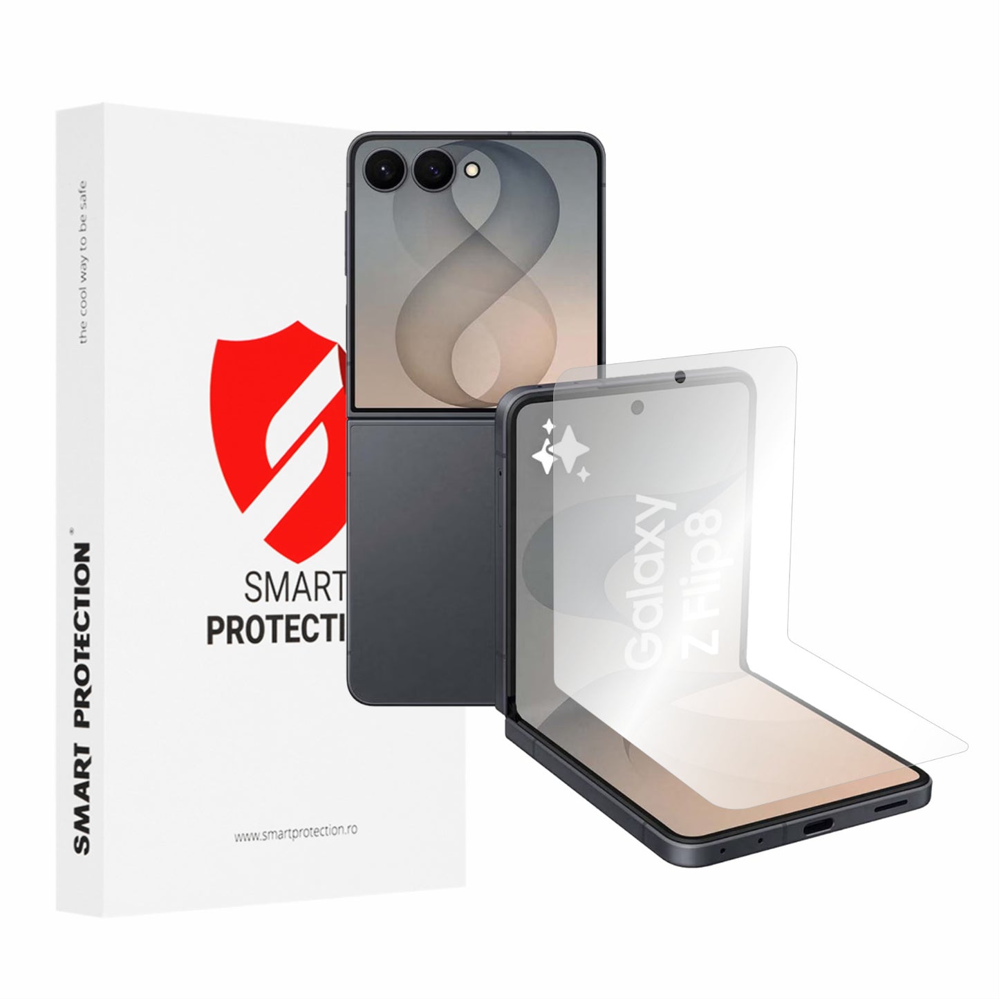 Smart Protection Premium Classic Skärmskydd för Samsung Galaxy Z Flip8 F776, Plast, Set om 2 stycken