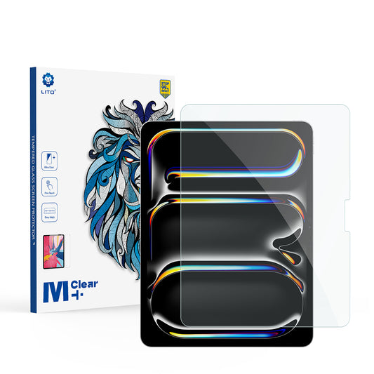 Skärmskydd Lito Classic för Apple iPad Air 13 (2026) / Pro 13 (2025), Härdat glas, Full lim, 2.5D
