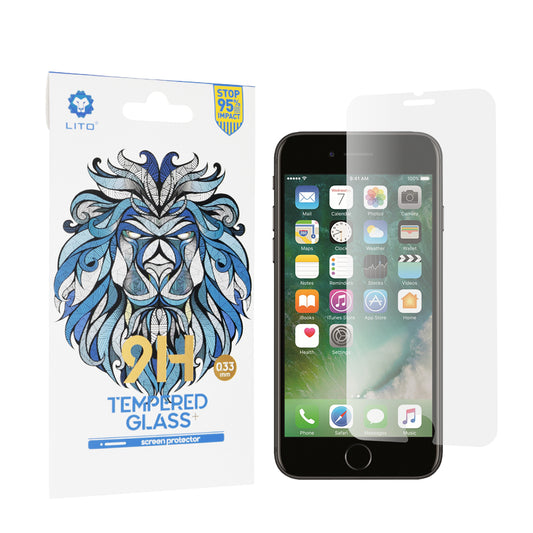 Skärmskydd Lito Classic för Apple iPhone SE (2022) / SE (2020) / 8 / 7, Härdat glas, Full lim, 2.5D