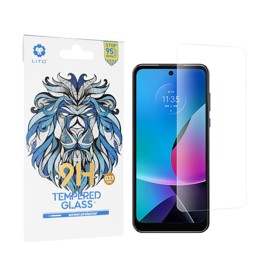 Lito Classic skärmskydd för Motorola Moto G Play (2023), härdat glas, full limning, 2.5D