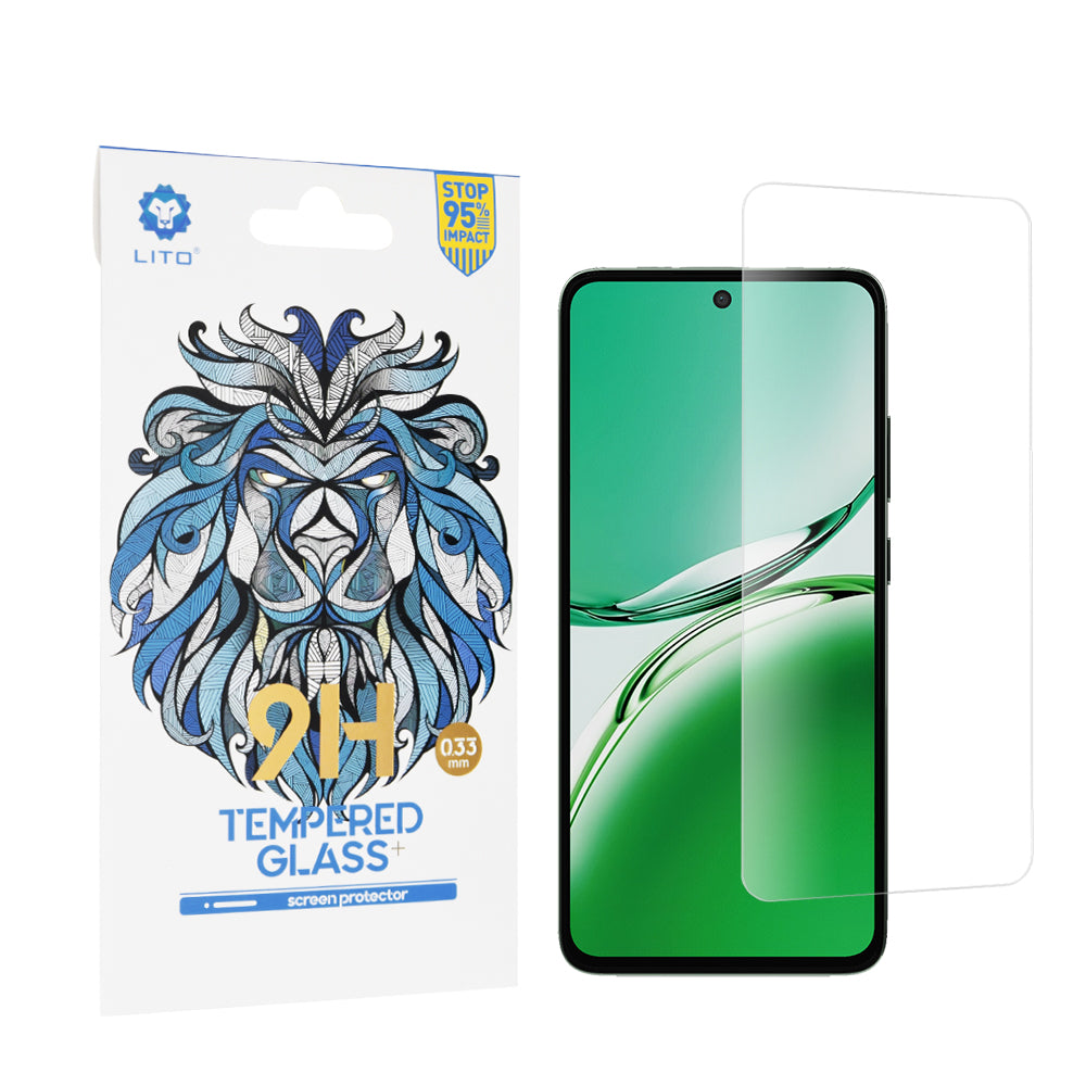 Lito Classic Screen Protector for Oppo Reno12 F 4G, Tempered Glass, Full Glue, 2.5D