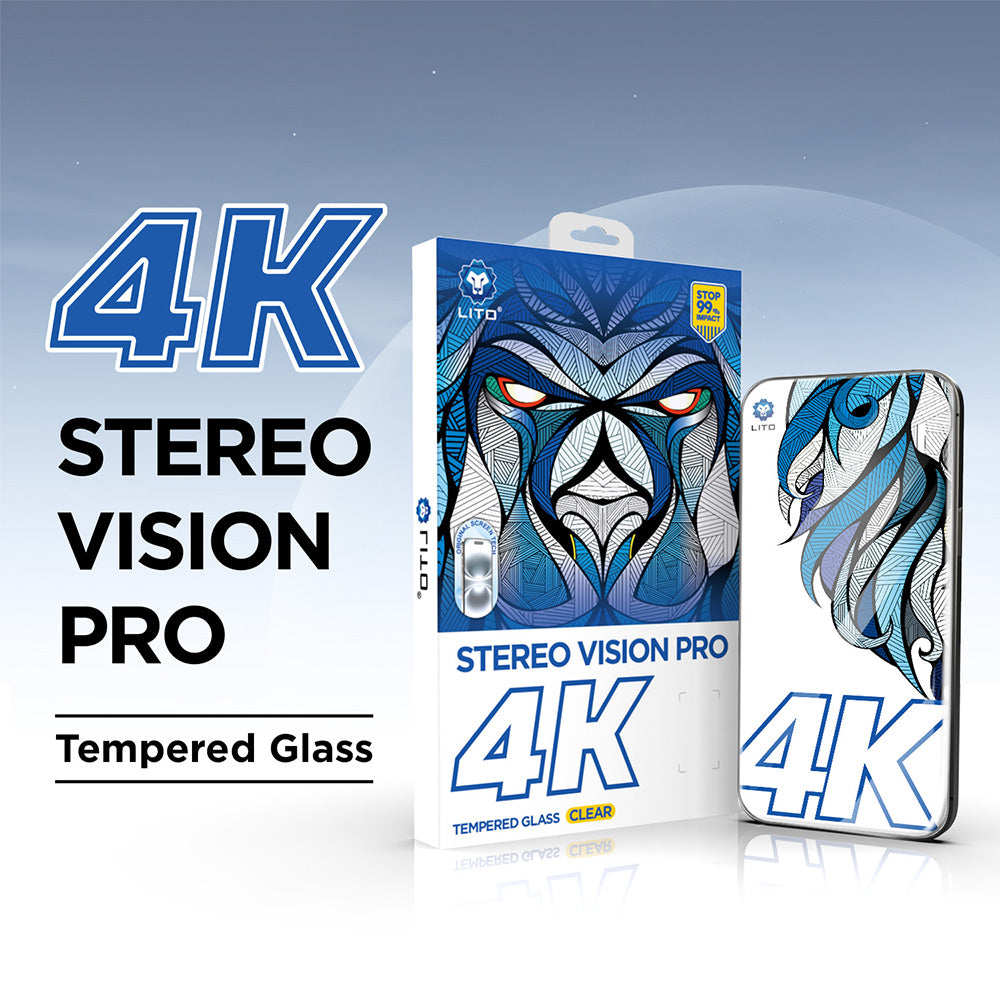 Skärmskydd Lito D+ Max 4K för Apple iPhone 17 Air, Härdat Glas, Full Glue, Svart