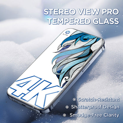 Skärmskydd Lito D+ Max 4K för Apple iPhone 17 Pro Max, Härdat Glas, Full Glue, Svart