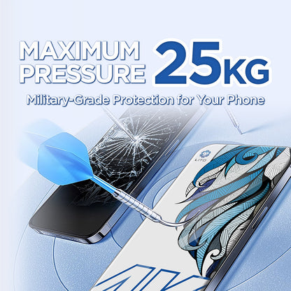 Skärmskydd Lito D+ Max 4K för Apple iPhone 17 Pro Max, Härdat Glas, Full Glue, Svart