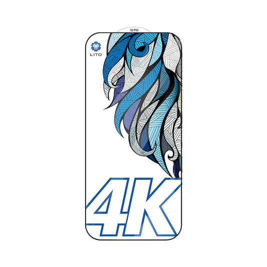 Skärmskydd Lito D+ Max 4K för Apple iPhone 17 Pro, Härdat Glas, Full Glue, Svart