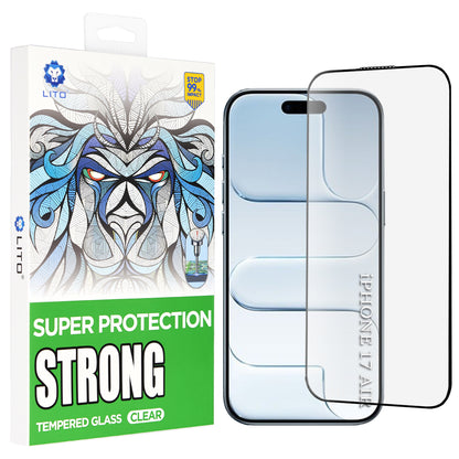 Skärmskydd Lito D+ Max Strong för Apple iPhone 17 Air, Härdat Glas, Full Glue, Svart