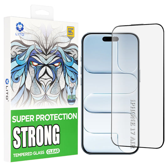 Skärmskydd Lito D+ Max Strong för Apple iPhone 17 Air, Härdat Glas, Full Glue, Svart