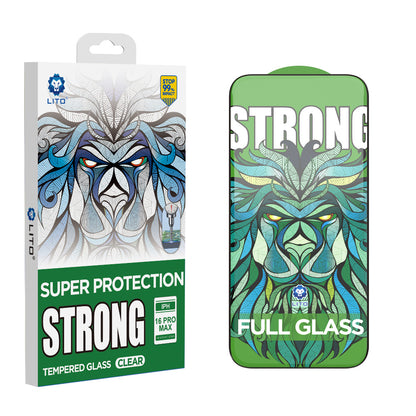Skärmskydd Lito D+ Max Strong för Apple iPhone 17 Pro Max, Härdat Glas, Full Glue, Svart
