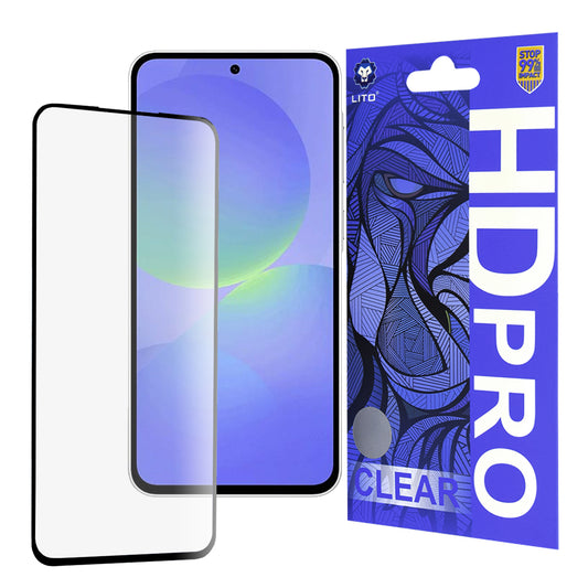 Lito HD Pro Clear skärmskydd för Samsung Galaxy A36 A366, härdat glas, full lim, svart
