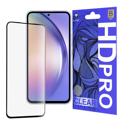 Lito HD Pro Clear skärmskydd för Samsung Galaxy A54 A546, härdat glas, full lim, svart
