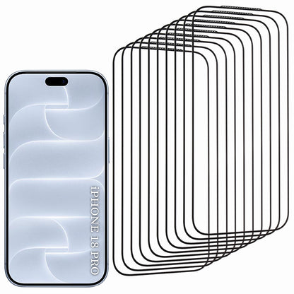 Lito HD Pro skärmskydd för Apple iPhone 18 Pro / 17 Pro, härdat glas, helhäftande, 10-pack, svart