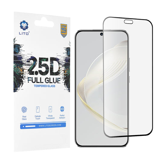 Lito skärmskydd för Huawei nova 12s / nova 11, härdat glas, full limning, 2.5D, svart