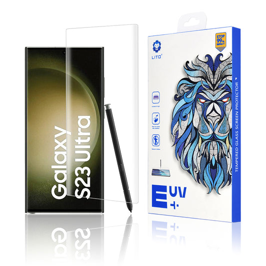 Skärmskydd Lito för Samsung Galaxy S23 Ultra S918, Härdat glas, UV-lim, 3D