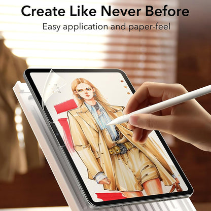 Skärmskyddsfolie Matte ESR Paper Feel för Apple iPad Air 13 (2025) / Air 13 (2024), Plast, Fullständigt lim, Set med 2 stycken