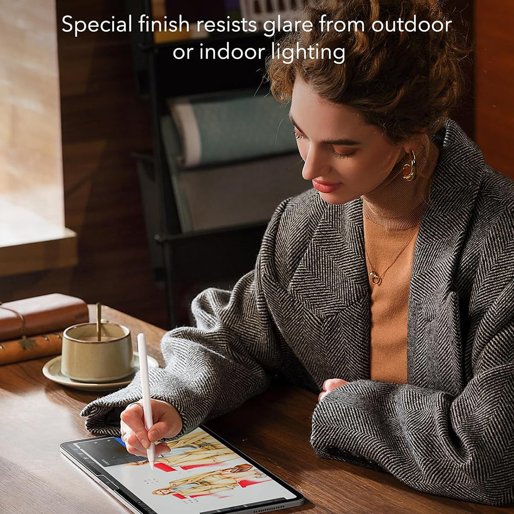 Skärmskyddsfolie Matte ESR Paper Feel för Apple iPad Air 13 (2025) / Air 13 (2024), Plast, Fullständigt lim, Set med 2 stycken