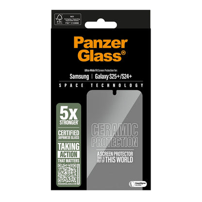 Skyddsfilm PanzerGlass Ultra-Wide Ceramic EasyAligner för Samsung Galaxy S25+ S936 / S24+ S926, Härdat Glas, Full Lim