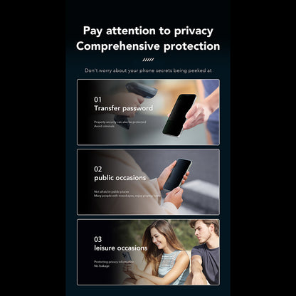 Anank 1X Förstärkt 360 Privacy Skärmskydd för Apple iPhone 16 Pro Max, Härdat Glas, Fullt Lim, 2.5D
